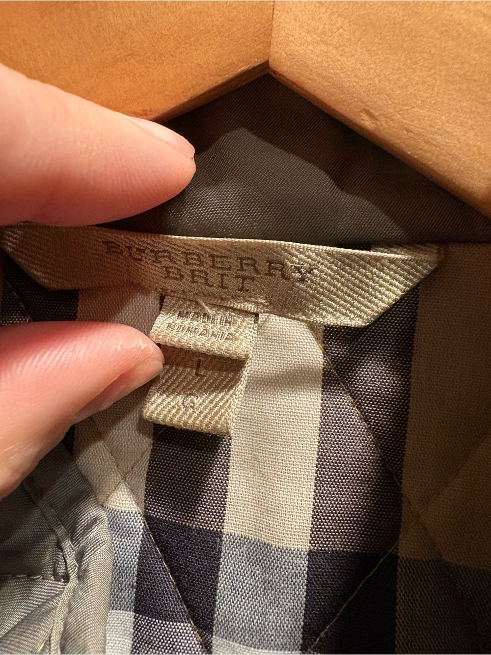 Burberry Britt nova check Quilted Women's Jacket in olive green large - Picture 4 of 13